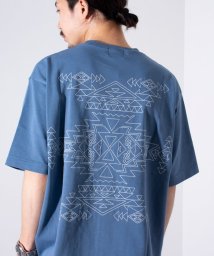 GLOSTER(GLOSTER)/【PENDLETON/ペンドルトン】バック刺繍 Tシャツ ワンポイント刺繍/ブルー