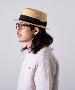 GLOSTER/【GLOSTER/グロスター】STRAW BOATER HAT ストローハット 麦わら カンカン帽/505834082