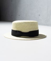 GLOSTER(GLOSTER)/【GLOSTER/グロスター】STRAW BOATER HAT ストローハット 麦わら カンカン帽/アイボリー
