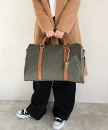 UNGRID bag(アングリッド　バッグ)/牛革×ナイロン　ラージボストンバッグ（旅行用キャリーオン）/KHA