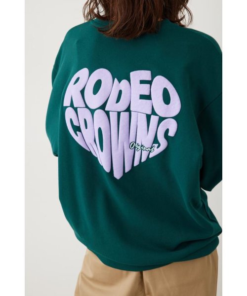 RODEO CROWNS WIDE BOWL(ロデオクラウンズワイドボウル)/Heart logoスウェットトップス/D/GRN3