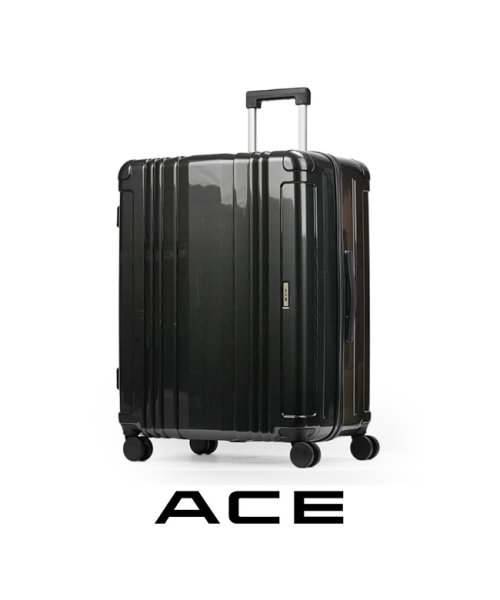 ACE(エース)/エース スーツケース Lサイズ 100L 大型 大容量 受託無料 158cm以内 ACE 06789 キャリーケ ース キャリーバッグ/ブラック