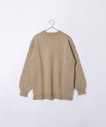 GUERNSEY WOOLLENS(ガンジーウーレンズ)/ガンジーウーレンズ GUERNSEY WOOLLENS GW1001 ニット メンズ レディース トップス 長袖 セーター オーバーサイズ プルオーバー リブ編/キャメル