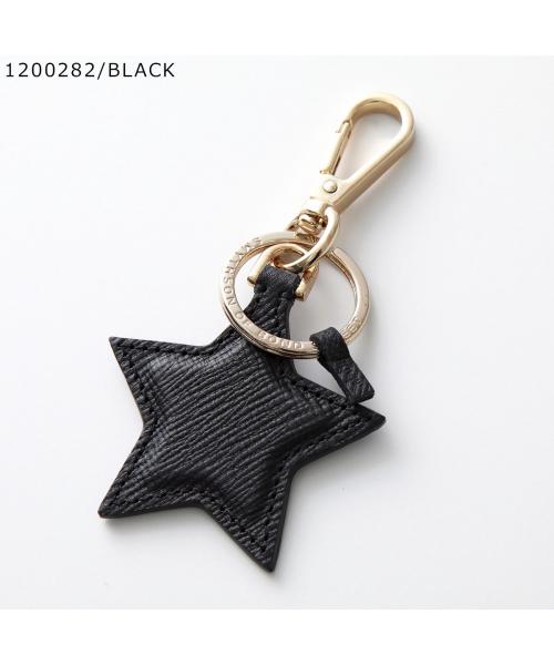 SMYTHSON 黒レザー キーホルダー