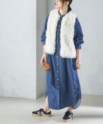 SHIPS WOMEN/〈手洗い可能〉ランダム ピンタック デニム ワンピース 24SS ◇/505839400