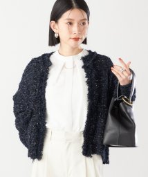 SHIPS WOMEN/〈手洗い可能〉ラメ ツイード フリンジ ジャケット 24SS ◇/505839535