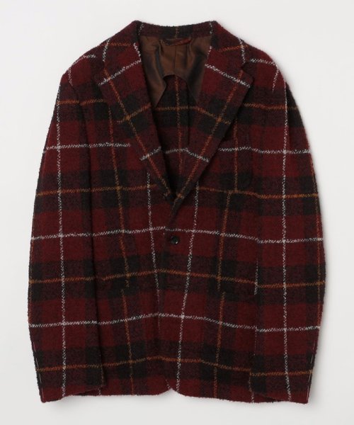 GIANFRANCO BOMMEZZADRI: ブークレ タータンチェック ジャケット 