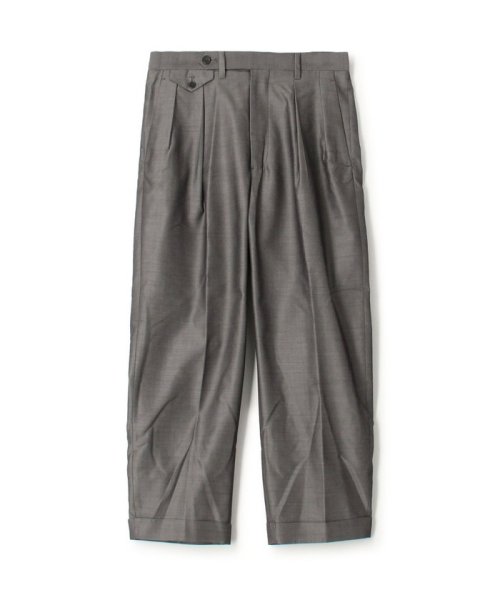 ウールシルク 2プリーツパンツ 
