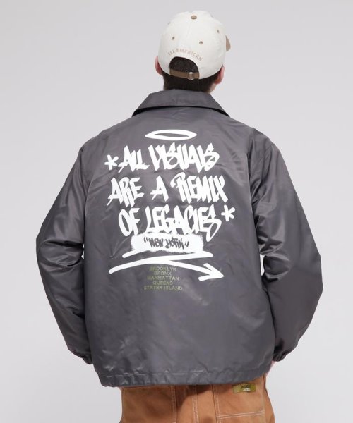 AVIREX(AVIREX)/《直営店限定》TAGGING DESIGN COACH JACKET / タギングデザイン コーチ ジャケット/グレー