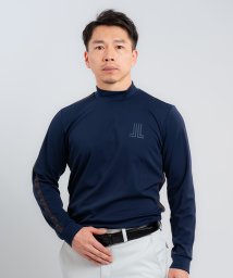 LANVIN SPORT(ランバン スポール)/モックネック長袖シャツ【UV/ストレッチ】/ネイビー