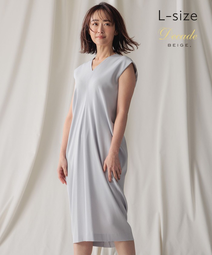 BEIGE 【L−size】CINDY / Vネックドレス ICEBLUE 8 BEIGE 【L−size】CINDY / Vネックドレス ICEBLUE 8