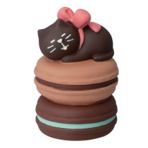 cinemacollection/Bpnjour chocolat マスコット 子猫とみつみつマカロン concombre カカオ デコレ ミニチュア オブジェ ディスプレイ 置物 グッズ /505839255