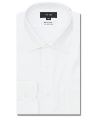 TAKA-Q/綿100％ ノーアイロン スタンダードフィット ワイドカラー長袖シャツ シャツ メンズ ワイシャツ ビジネス ノーアイロン yシャツ ビジネスシャツ 形態安定/505840098