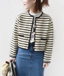 SHIPS WOMEN/*〈手洗い可能〉 ミラノリブ ゴールド ボタン ニット ジャケット 24SS ◇/505840164