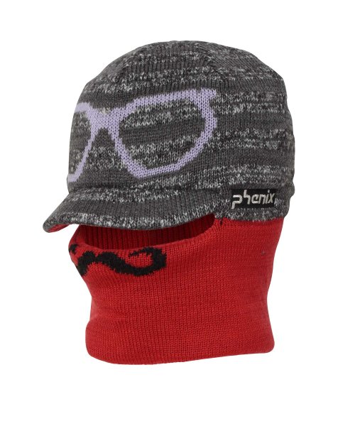 phenix(phenix)/Phenix フェニックス Color glasses Junior Knit Hat カラー グラシズ ジュニア スキー ニット ハット キャップ 帽子 2W/ブラック