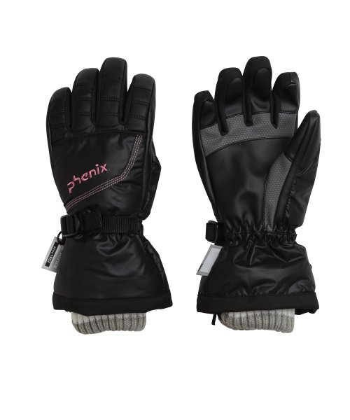 phenix(phenix)/Phenix フェニックス Crystal Flower Junior Gloves クリスタル フラワー ジュニア スキー グローブ 手袋 防水 吸水 速乾【/ブラック