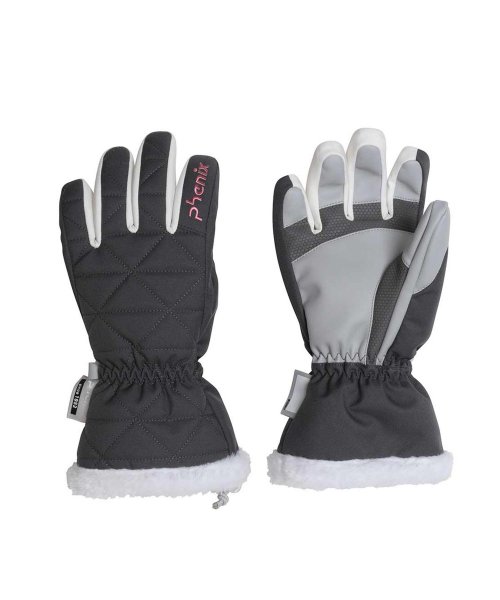 phenix(phenix)/Phenix フェニックス Snow White Junior Gloves スノー ホワイト ジュニア スキー グローブ 手袋 防水 吸水 速乾【KIDS】/グレー