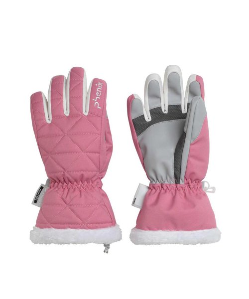 phenix(phenix)/Phenix フェニックス Snow White Junior Gloves スノー ホワイト ジュニア スキー グローブ 手袋 防水 吸水 速乾【KIDS】/ピンク