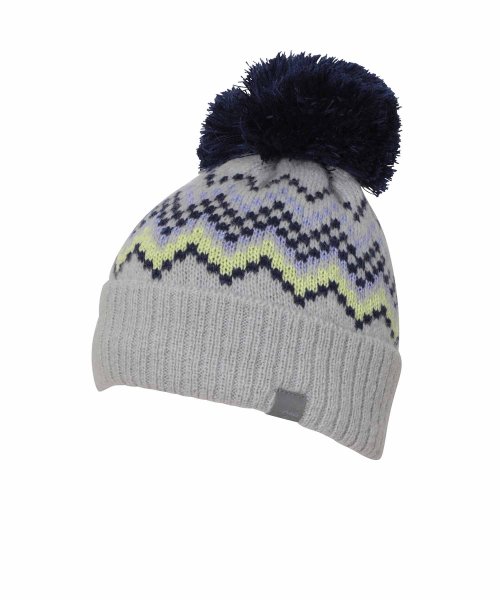 phenix(phenix)/Phenix フェニックス Mix Border Junior Knit Hat ミックスボーダー ジュニア スキー ニット ハット 帽子 吸汗 速乾【KIDS/グレー