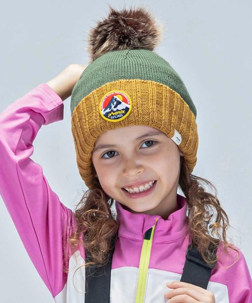 phenix(phenix)/Phenix フェニックス Snow Light Junior Knit Hat スノー ライト ジュニア スキー ニット ハット 帽子 吸汗 速乾【KIDS】/グリーン