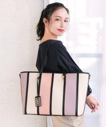 Clelia/トートバッグ レディース A4 大容量 ファスナー付き かわいい 大きめ 大きい ストライプ  Clelia クレリア ベレッサ clelia－22128/505840827