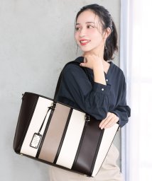 Clelia(クレリア)/トートバッグ レディース A4 大容量 ファスナー付き かわいい 大きめ 大きい ストライプ  Clelia クレリア ベレッサ clelia－22128/その他