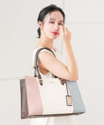 Clelia(クレリア)/トートバッグ レディース ブランド 大容量 A4対応 トリコロール ショルダー付き 合皮 フェイクレザー Clelia クレリア リベルテ CL－22772/その他系1