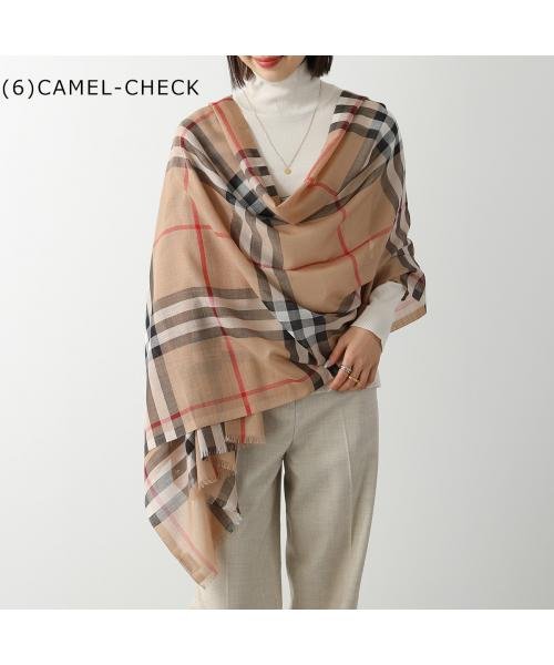 BURBERRY(バーバリー)/BURBERRY ストール GIANT CHECK GAUZE チェック /キャメル