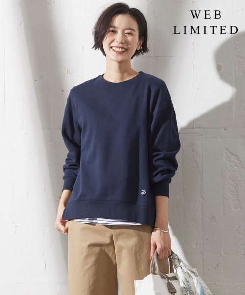 J.PRESS LADIES（LARGE SIZE）(J．プレス　レディス（大きいサイズ）)/【WEB限定】URAKE カットソー/ネイビー系