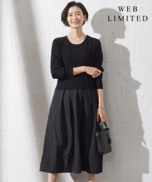 J.PRESS LADIES（LARGE SIZE）/【WEB限定・洗える】ニット コンビ ワンピース/505841736