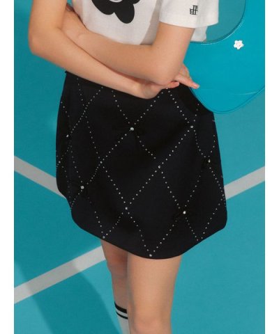 【WEB限定カラー】[L.B CANDY STOCK]ビジューリボンミニスカート