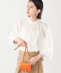 SHIPS WOMEN(シップス　ウィメン)/〈手洗い可能〉ボイル オーガンジー シャーリング ボリューム ブラウス 24SS ◇/オフホワイト