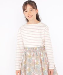 SHIPS KIDS(シップスキッズ)/SHIPS KIDS:140～150cm / ボーダー 長袖 TEE/ライトピンク