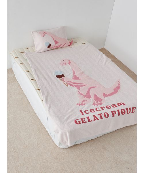 ジェラピケ ダイナソー マルチカバー 恐竜 ピンク 【公式通販】