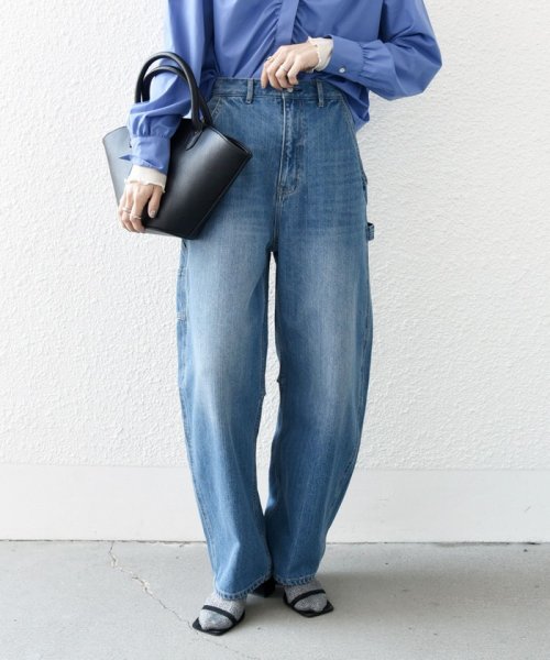 SHIPS any WOMEN(シップス　エニィ　ウィメン)/《一部追加予約》SHIPS any: コクーン ペインター デニム パンツ［SHIPS any DENIM］/ブルー