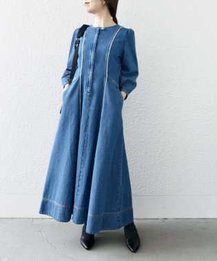 SHIPS any WOMEN/《追加予約》SHIPS any: シーム フロントジップ デニム ワンピース［SHIPS any DENIM］/505842390