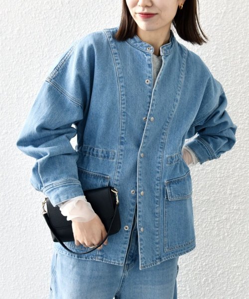 SHIPS any WOMEN(シップス　エニィ　ウィメン)/《追加予約》SHIPS any: デニム ワーク ジャケット［SHIPS any DENIM］/ライトブルー