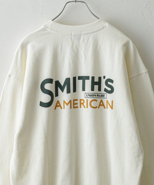 coen(coen)/SMITH'S（スミス）別注ロゴプリントスウェット/OFFWHITE