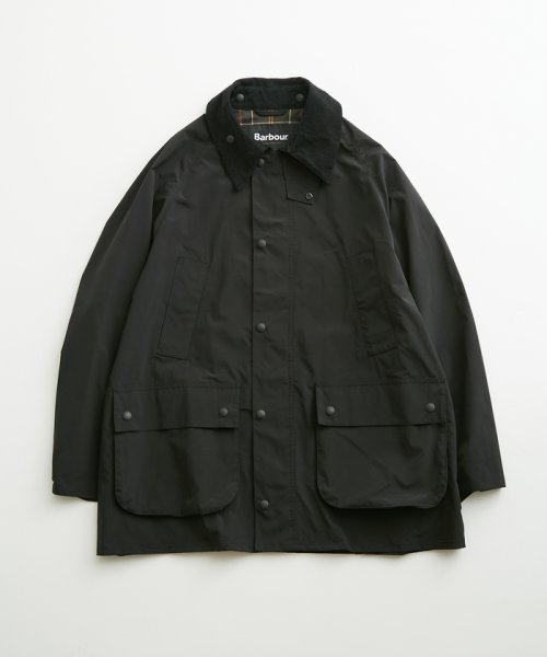 ADAM ET ROPE'(アダム　エ　ロペ)/《別注》【Barbour for TRAVELCOUTURE】EXCLUSIVE SPEY LONGPACKABLE OVERSIZE BEDALE / UNI/ブラック（01）
