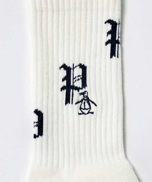 Penguin by Munsingwear(ペンギン　バイ　マンシングウェア)/LOGO INTARSIA SOX/ホワイト