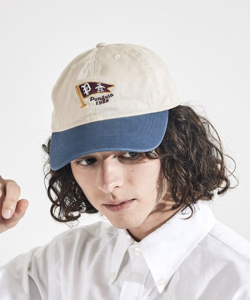 Penguin by Munsingwear(ペンギン　バイ　マンシングウェア)/TWO－TONE CAP / ツートーンキャップ/ホワイト×ネイビー