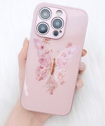 Lace Ladies(レースレディース)/3DフラワーバタフライiPhoneケース/ピンク