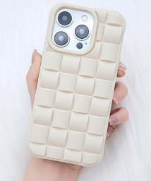 Lace Ladies(レースレディース)/立体メッシュ風シリコンカラーiPhoneケース/ホワイト