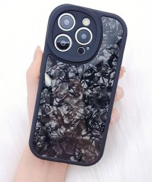 Lace Ladies(レースレディース)/シェル風カラーソフトラウンドiPhoneケース/ブラック