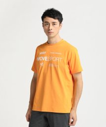 MOVESPORT(ムーブスポーツ)/SUNSCREEN TOUGH オーセンティックロゴ ショートスリーブシャツ/オレンジ
