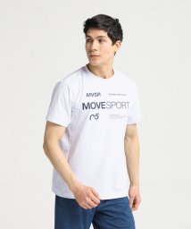MOVESPORT(ムーブスポーツ)/SUNSCREEN TOUGH オーセンティックロゴ ショートスリーブシャツ/ホワイト