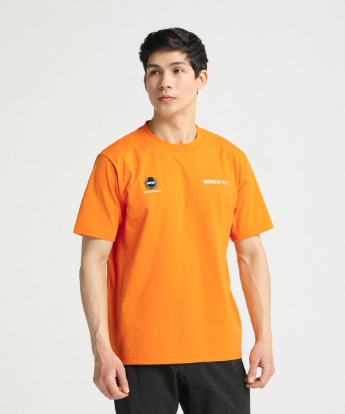MOVESPORT(ムーブスポーツ)/S.F.TECH TOUGH バックロゴ ショートスリーブシャツ/オレンジ