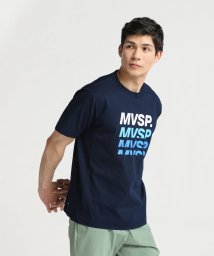 MOVESPORT(ムーブスポーツ)/S.F.TECH TOUGH グラデーションロゴ ショートスリーブシャツ/ネイビー