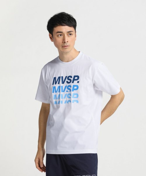 MOVESPORT(ムーブスポーツ)/S.F.TECH TOUGH グラデーションロゴ ショートスリーブシャツ/ホワイト