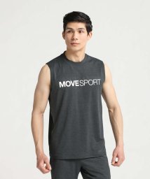 MOVESPORT(ムーブスポーツ)/SUNSCREEN TOUGH ソフトハイゲージ スリーブレスシャツ/ブラック杢